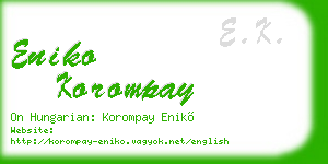 eniko korompay business card